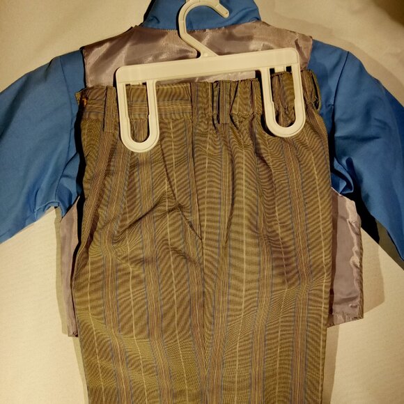 Boys 4 piece set  Size 4  Shirt  Vest  Tie  Dress Pants   Gray Pattern  Blue NWT - Picture 7 of 11